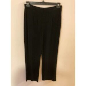 Women’s Chico’s Travelers Black Slinky knit Pants Size 2R‎ Large